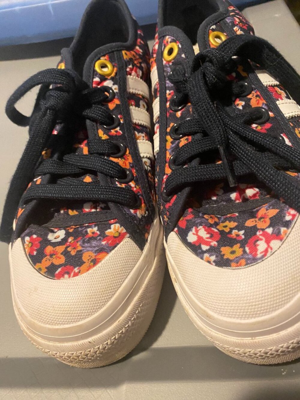 Adidas Originals Nizza Floral Platform Sneakers 7.5 Womens Her Studio London